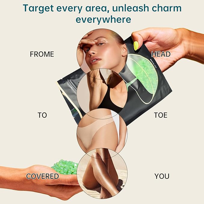 Lifestance Aloe Vera Wax Beads, Wax for Sensitive Skin, Hair Removal Wax Beans for Face, Legs, Coarse & Fine Hair, Pearl Beads, Unisex, 16 Ounce, 20 Count