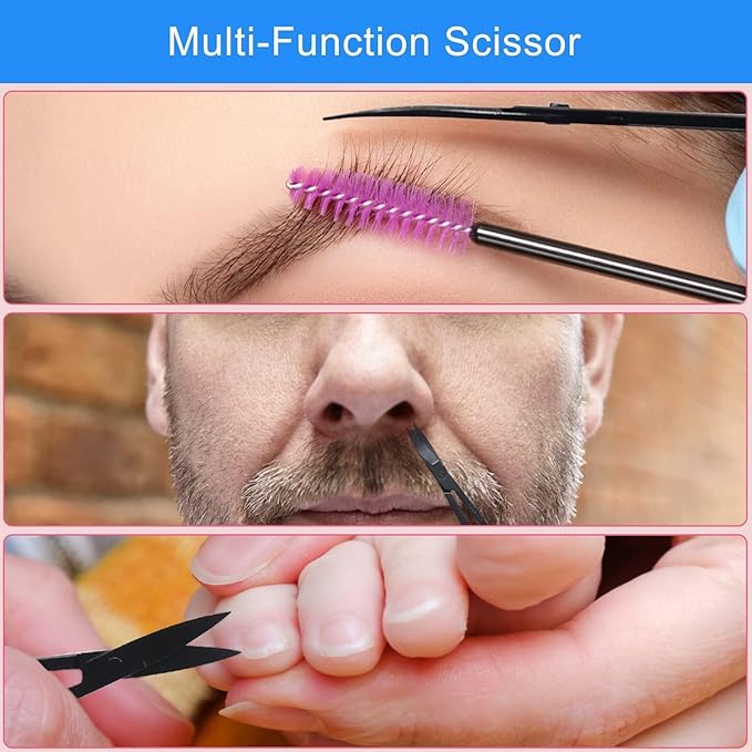 Tweezers and Fingernail Clippers Kit, 8 Pcs Professional Tweezer Nail Clipper Set Stainless Steel Manicure Tools with Case for Men Women