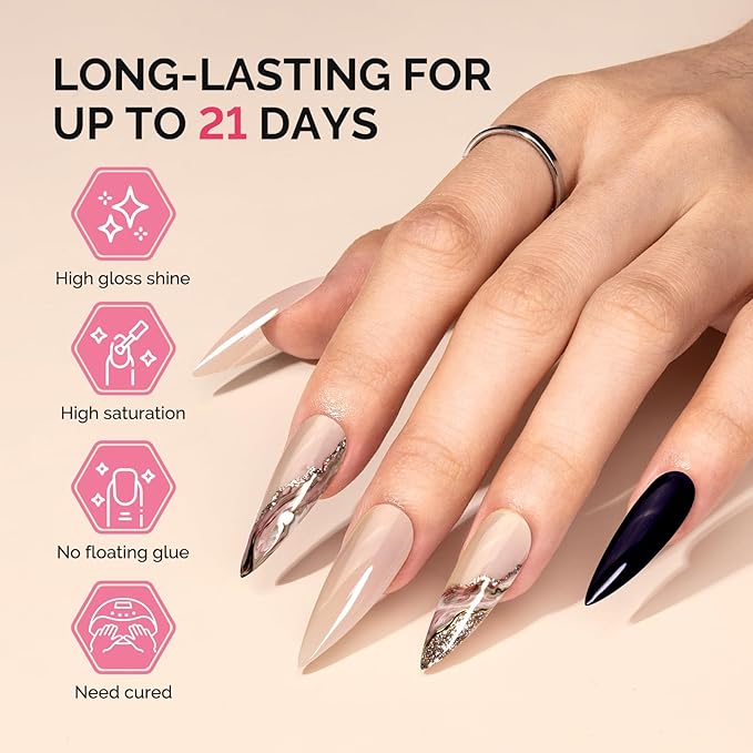 MelodySusie Fleurwee Plant Based Gel Nail Polish, Nail Polish Hema Free 21 Non Toxic Long Lasting No Chip Finger Toe Nail Art Manicure Salon DIY at Home Gifts for Women Organic Wheat Nude P58