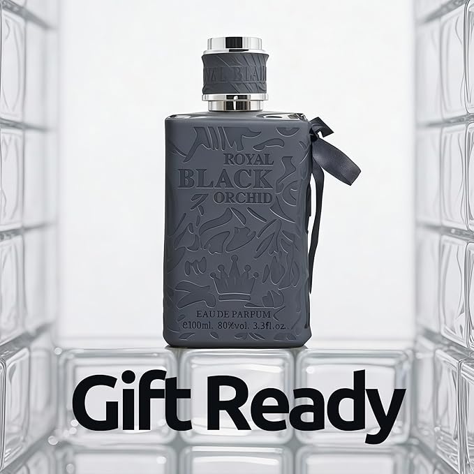 Royal Black Orchid Long-Lasting Cologne for Men | Fresh Citrus & Woody Scent | Eau de Toilette 100ml Spray | Day to Night Fragrance