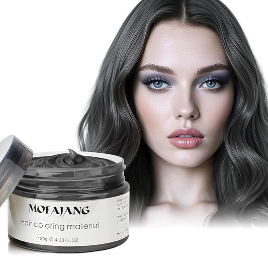 Black Temporary Hair Color Wax - SOVONCARE Washable Gray Hair Dye for Men & Women, All-Day Hold Disposable Hair Styling Clays for Party, Cosplay & Daily 4.23 oz