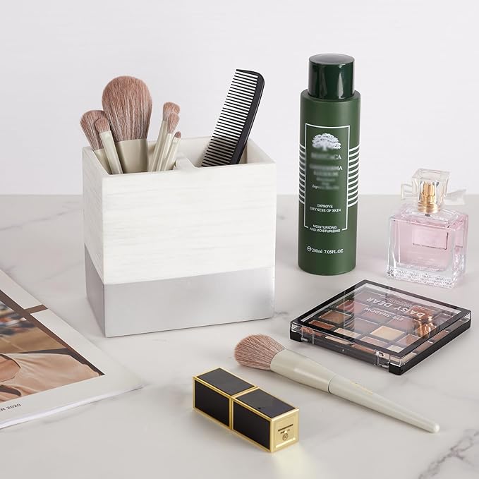 Toothbrush and Toothpaste Holder for Bathroom Countertop Organizer, Anti-Slip Electric Toothbrush Holders Vanity Caddy Storage for Family, Kids, Shower, Kitchen