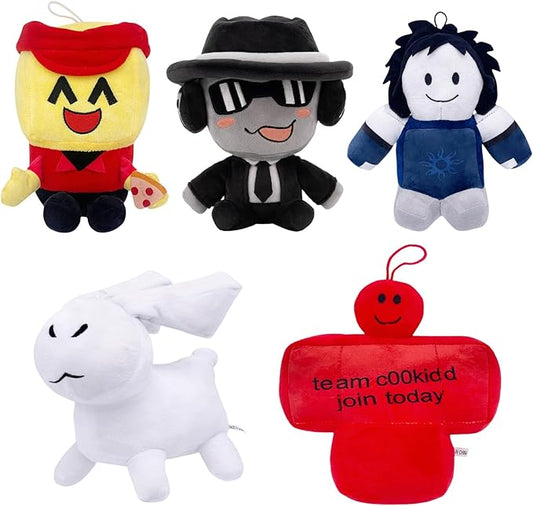 5 Pcs Cartoon Game Plush Keychain for Home, Bedding Room Decor 10 inch Collectible Plushies Gifts for Fans