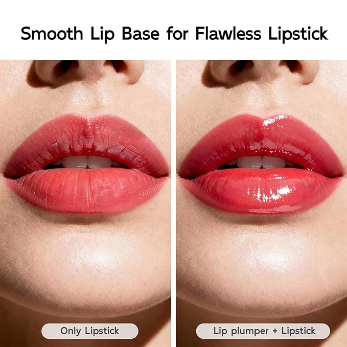 YouthVibe Hydrating Lip Primer & Plumper Gloss - 5% Volufiline™, Squalane, Shea Butter, Collagen, Peptide & PDRN - Moisturizing Lip Care for Smoother, Softer Lips