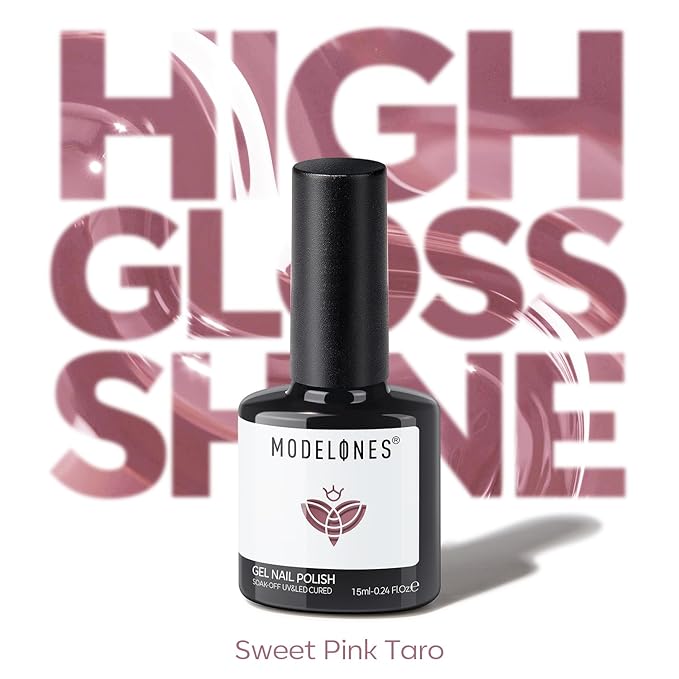 modelones Gel Nail Polish Rose Pink Purple Gel Polish Soak Off Winter Nail Polish Art Manicure Gift 15 ML