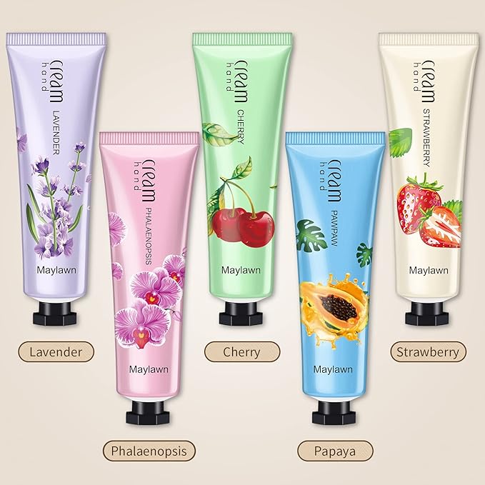 5 x 30ml, Hand Cream Gift Sets, Pack of 5, Vegan Friendly and Cruelty Free, Perfect for Birthday Mothers day Gifts idea For Her/Him