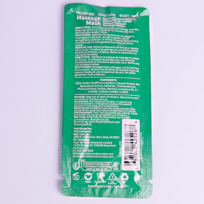 Pedicure Kit Foot Soak Set: Bubble Salt, Sugar Scrub, Massage Mask, Massage Lotion in a Box, 4 Step Foot Spa Kit for Dry Feet,Tired Feet (1 Set Eucalyptus)