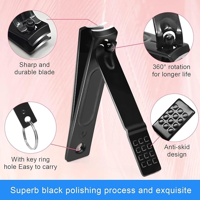 Tweezers and Fingernail Clippers Kit, 8 Pcs Professional Tweezer Nail Clipper Set Stainless Steel Manicure Tools with Case for Men Women