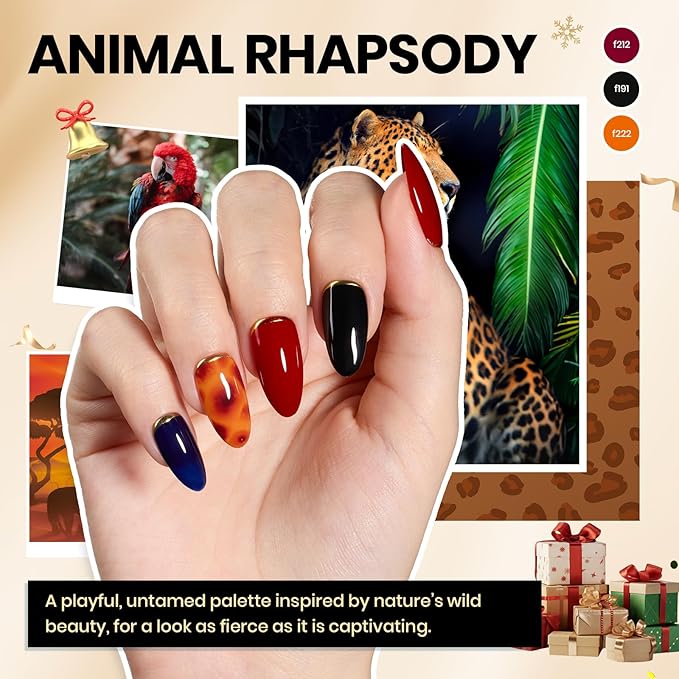 Beetles Gel Nail Polish Kit with U V Light - 80Pcs Color Enchantment 55 Colors Gel Polish Starter Kit with Base Top Coat DIY Nails Supply Stickers Manicure Tools Christmas Gift for Women Teens Girls