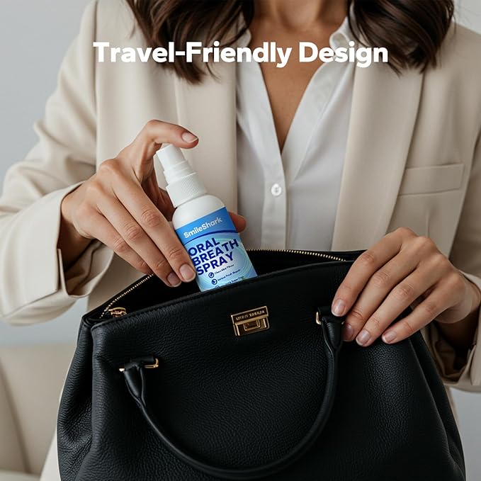 Fresh Breath Spray (2 Pack), Mouth Moisturizer for Dry Mouth, Long Lasting Mint Flavor, 1.69 oz Travel Size, Alcohol-Free & Sugar Free, Natural Ingredients for Bad Breath Instant Fresh