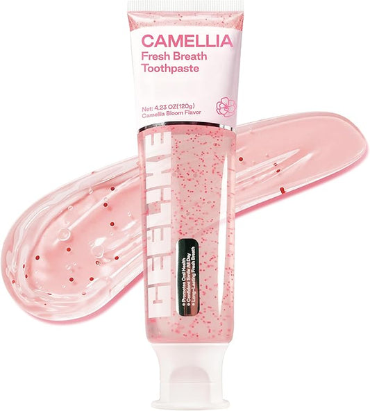 Camellia Fresh Breath Toothpaste, Natural Floral Flavor for Long - Lasting Oral Freshness, Enriched with Plant Extracts, 4.23 Oz (120g)