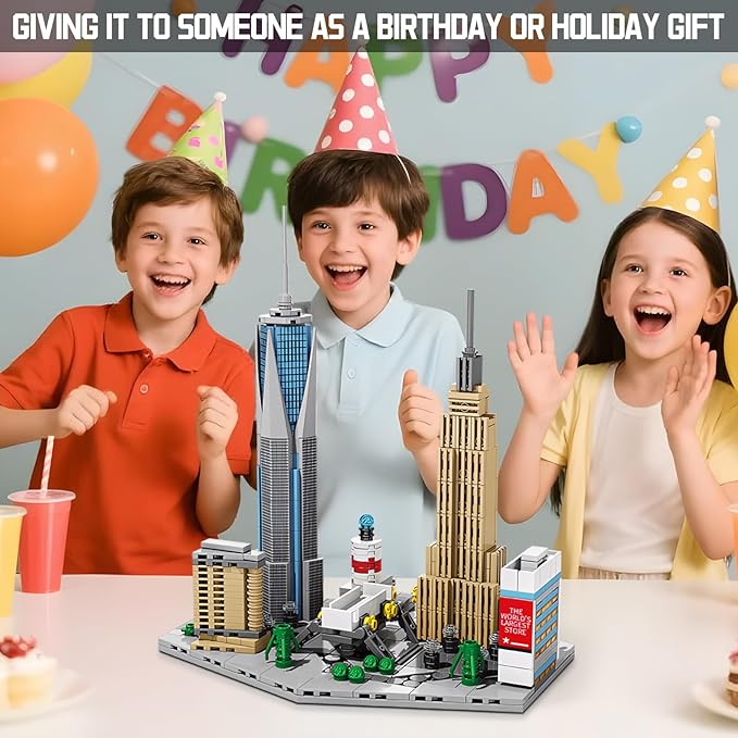 Architecture New York City，New York SkylineEmpire State Architecture Building Micro Mini Blocks Building Blocks Model Great Gifts for Kids and Adults