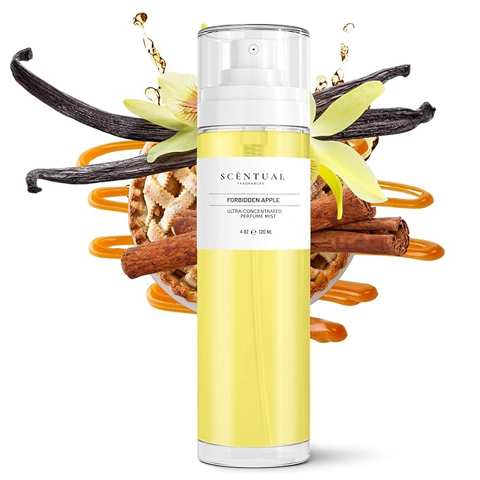Ultra-Concentrated Hair & Body Perfume Mist, Long Lasting Women's Fragrance, Gourmand Perfumes for Women, Vegan and Cruelty Free (Forbidden Apple)