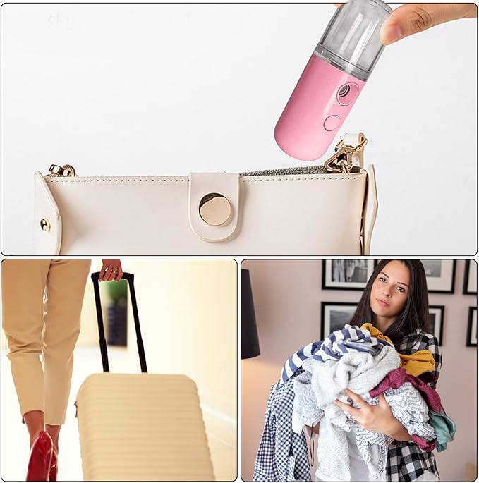 Face Mister, Handheld Humidifier, Pocket Mist Spray Machine, Nano Facial Steamer, with 30ml Water Tank, USB Rechargeable, for Women Girl Home Bedroom Use