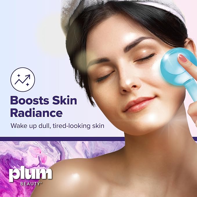 Plum Beauty Facial Ice Globes - Cooling Massage Tools for Refreshing Skincare Routine, Enhances Self Care, Reduces Puffiness - Set of 2