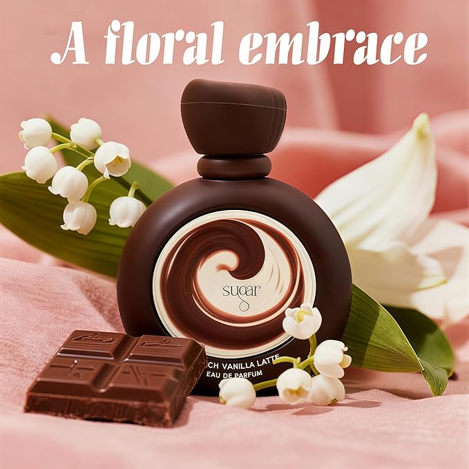 Arabian Inspired French Vanilla Latte Eau de Parfum for Women - 100ml Long-Lasting Original Cologne, Gourmand & White Floral Fragrances for Women