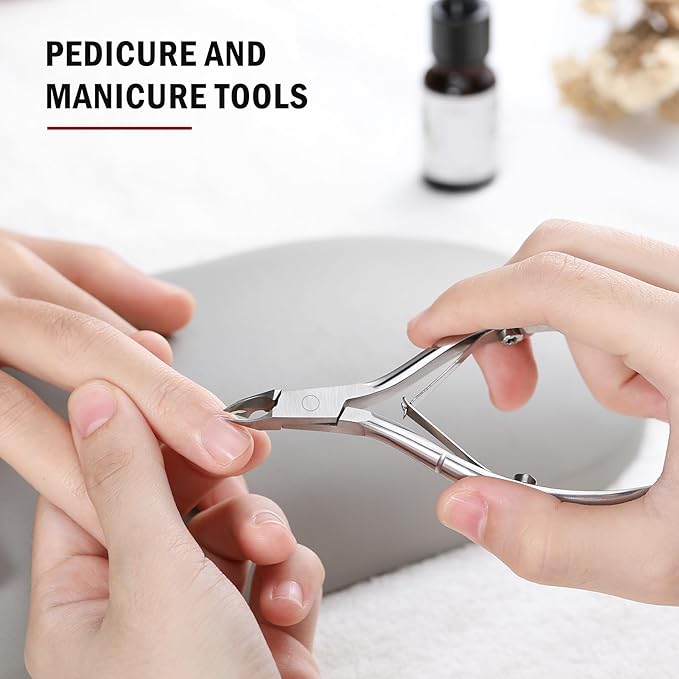 FVION Precision Cuticle Clippers – Professional Cuticle Trimmer and Dead Skin Remover, Sharp Stainless Steel Nail Tool for Manicure and Pedicure - 5mm