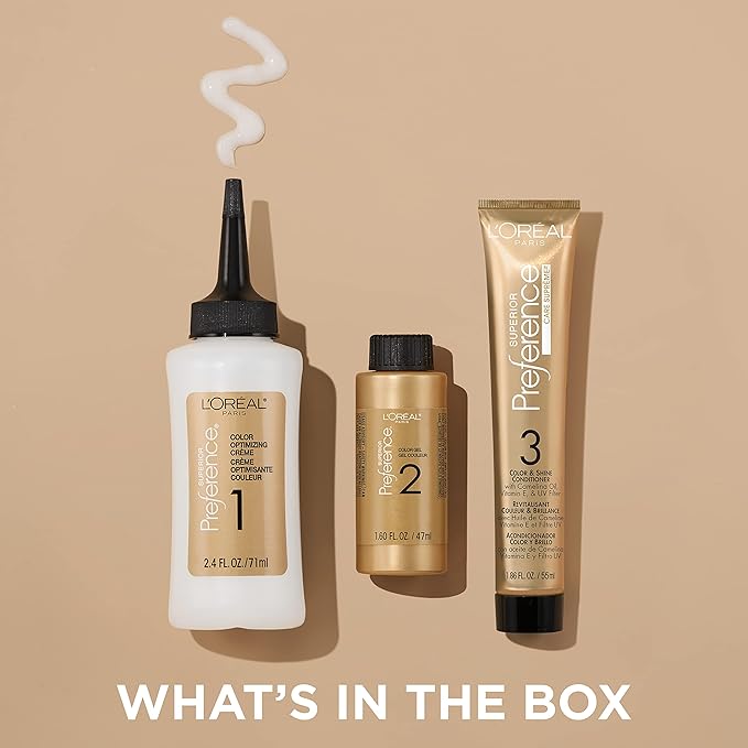 L'Oréal Paris Superior Preference Fade-Defying + Shine Permanent Hair Color, LB01 Extra Light Ash Blonde, Hair Dye Kit (Pack of 1)