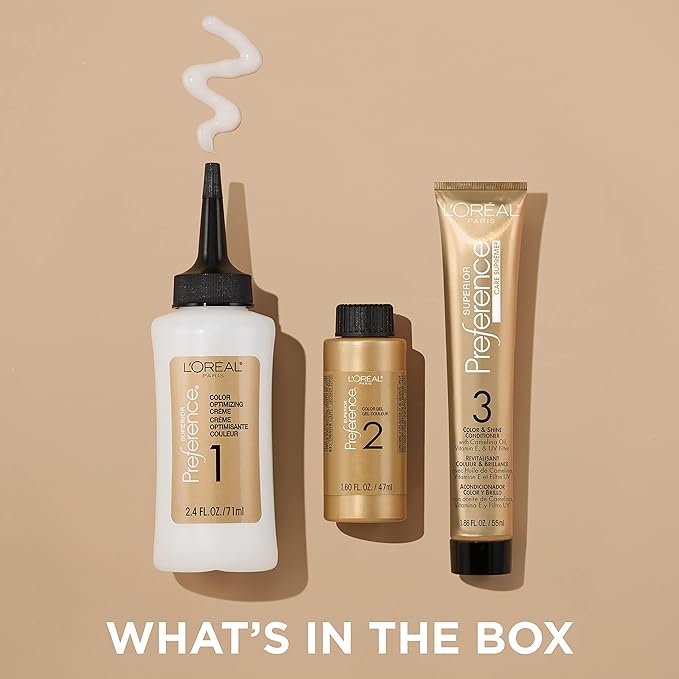 L’Oreal Paris Superior Preference Fade-Defying + Shine Permanent Hair Color, LB02 Extra Light Natural Blonde, Pack of 1, Hair Dye