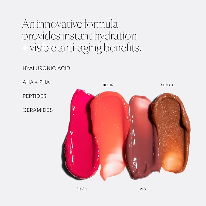 U Beauty The PLASMA Tinted Lip Compound - Anti-Aging & Anti-Wrinkle Lip Gloss, Hyaluronic Acid, Shea Butter & Peptides for Hydration & Plumping, Bellini - 15 mL