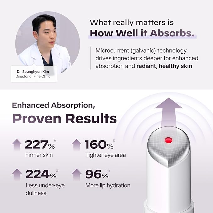 Superform Galvanic Booster Mystic White, 1min booster for ageless skin, anti-aging and firming pocket booster, Korean skincare, glow on the go, Serum booster device, Gift, Stocking Stuffers