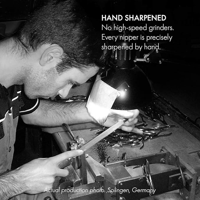 GERMANIKURE Standard Professional Cuticle Trimmer - 3/4 Full Jaw Nipper - Ethically Made in Germany - FINOX Stainless Steel Sharp Cuticle Remover in Leather Case – Manicure Tool, r177, 7mm