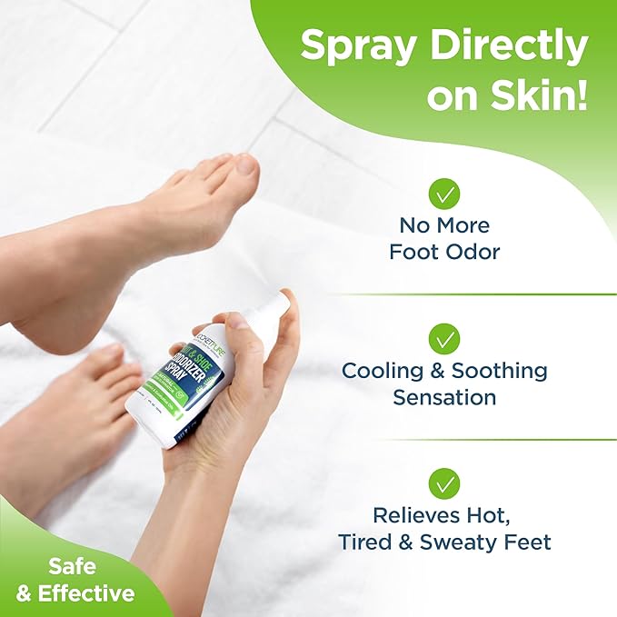 Rocket Pure Natural Foot & Shoe Deodorizer Spray - Foot Spray for Smelly Feet & Shoe Spray for Smelly Shoes - Removes, Controls & Prevents Odors - Made with Essential Oils - Made in USA (4oz, 2-Pack)