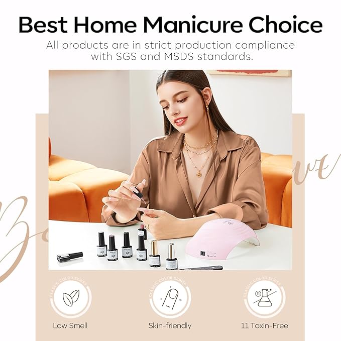 Modelones White Gel Nail Polish, 15 ML Off-White Color Gel Polish Summer Nail Gel Polish Soak Off Led Nail Art Gel Franch Manicure Salon DIY Gifts for Women