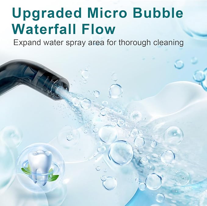 Nicefeel Cordless Water Dental Flosser – 300ML BPA-Free Portable Oral Irrigator, 3 Cleaning Modes, Fast Charge, IPX7 Waterproof for Teeth, Gums & Tonsil Stones – Home & Travel Use