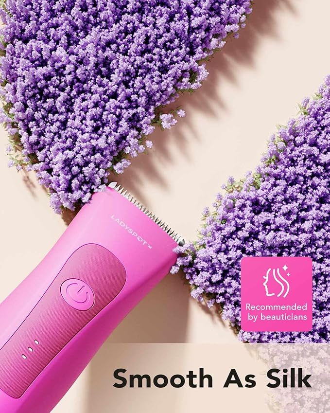 MANSPOT LADYSPOT™ Hair Shaver for Women, Shaving Sets with 3 Gurad and Replaceable Ceramic Blade Heads, No Nick, No Cut, No Razor Burn, Waterproof Wet/Dry, 90 Minutes Shaving (Women-Rosered-Version)