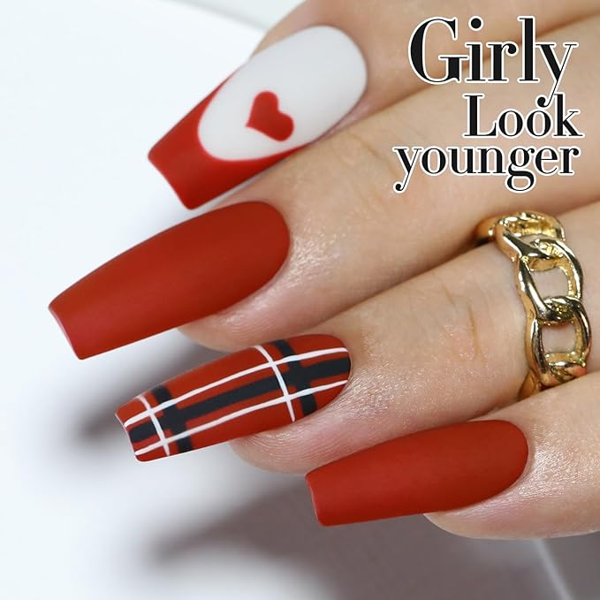 Double Rhythm 15ML Gel Polish Pure Sheer Same Color Same Bottle Soak Off Gel Polish Manicure Salon DIY Art at Home for Women (Iron Red-A1454)