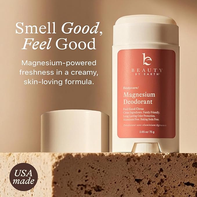 Aluminum Free Deodorant for Women & Men - USA Made with Natural & Organic Ingredients, Fresh Long-Lasting Odor Protection, Baking Soda Free, Non-Irritating Magnesium Deodorant, Sensitive Skin Safe