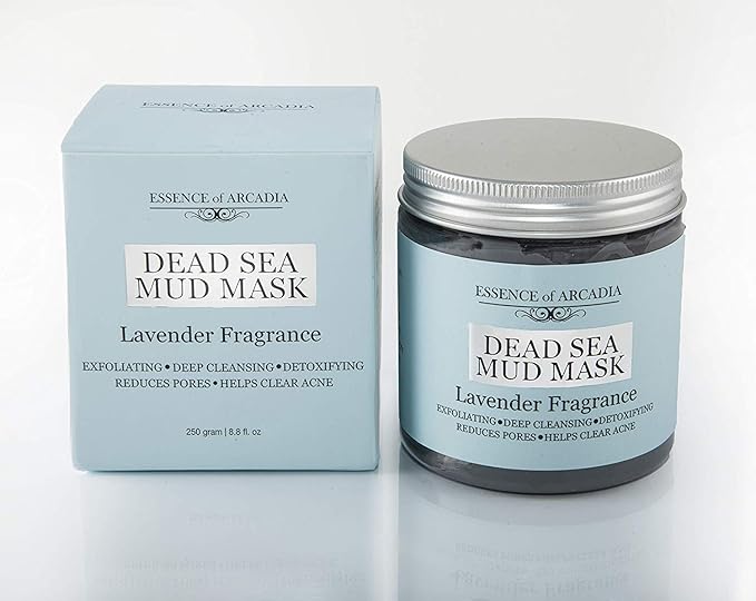 Dead Sea Mineral Mud Mask Scented with Lavender for Face and Body - 100% Natural Minerals - Minimize Pores, Removes Blackheads and Wrinkles for Men and Women, a Healthier Complexion 8.8 oz