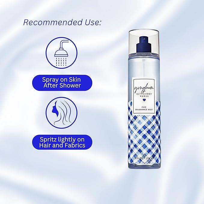 Bath & Body Works Fine Fragrance Body Spray Mist 8 fl oz / 236 mL (Gingham)