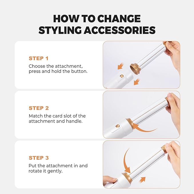 Blow Dryer Brush Set of 6 in 1, Air Curling Iron 3 Temperature Negative Ionic Hair Dryer Brush, Hot Air Brush Hair Styling Tools, 800W Volumize Straightener Round Brush Blow Dryer 100-120V