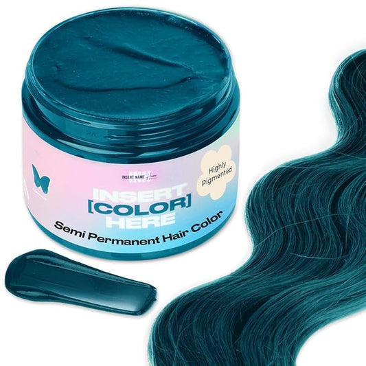 INH Semi Permanent Hair Color | Color Depositing Conditioner, Aquamarine Hair Dye | No Bleach No Peroxide Temporary Blue Green Tint for Women, Men | Vegan, Ammonia Free, Sulfate Free, Ready to Use 6oz