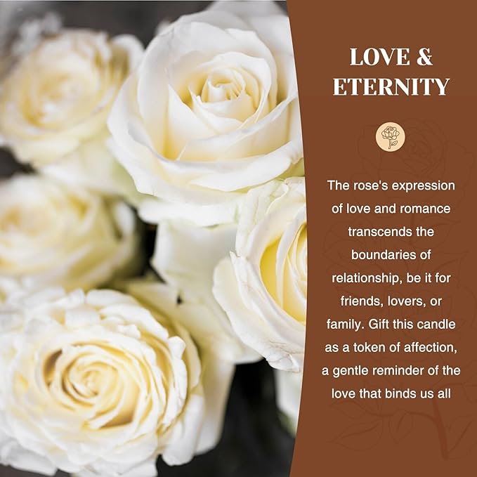 M&SENSE Holiday Scented Candle Gift for Women and Men - Rose Scent, 10 oz Soy Wax, Birthday, Holiday,Christmas,New Year Gift