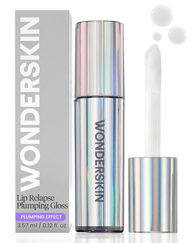 Wonderskin Lip Plumper Gloss - Lip Relapse Plumping Gloss for Fuller-Looking Hydrating, Non-Sticky High-Shine Finish
