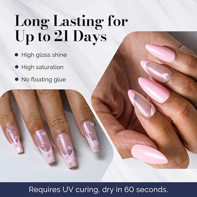 MelodySusie Fleurwee Plant Based 4pcs Gel Nail Polish Fresh and Elegant Set, Hema Free, 21 Non Toxic, Long Lasting No Chip, Finger Toe Nail Polish, Spring Summer Nail Art Salon Manicure at Home