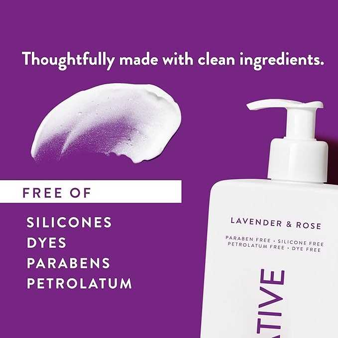 Native Body Lotion Contains Naturally Derived Plant-Based Moisturizers for Women and Men | Restores Dry Skin, Lavender & Rose, 16.5 fl oz