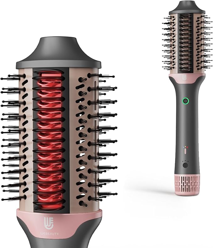 Blow Dryer Brush Hair Straightener: High Speed Hot Air Styler 110,000 RPM for Fast Drying Straightening Volumizing, One Step Volumizer with PTC Smoothing Comb Negative Ion for Silky Frizz-Free