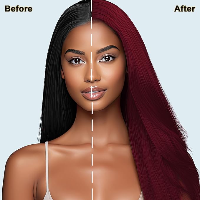 IIIMEIDU Hair Dye Shampoo, Hair Color Shampoo 100% Gray Coverage for Women Men, Champu Para Canas pintar el pelo 500ml-DarkBurgundy