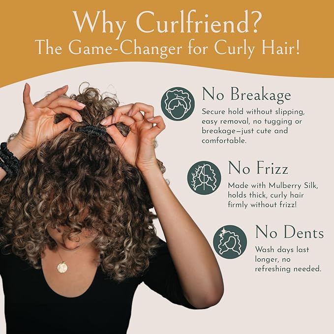 Authentic Mulberry Silk Skinny Scrunchies for Women, Anti Breakage Hair Ties for Curly Thick & Thin Hair, 100% Silk for Buns, Ponytail Holders & Sleeping, Onyx Black Color (4-Pack)