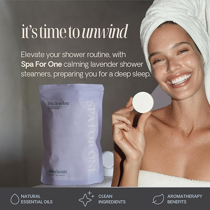 Shower Steamers Aromatherapy 10 Pack - Made in USA with Natural Essentials Oils for Christmas Stocking Stuffers, Birthday Gifts for Women and Men, White Elephant, Relaxation - Lavender