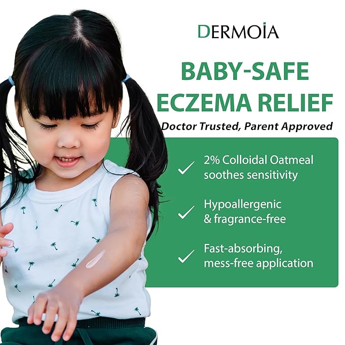 2% Colloidal Oatmeal Eczema Lotion - Soothing and Moisturizing Anti-Itch Cream & Body Lotion with Aloe Vera, Shea and Glycerin - Nourishing Eczema Cream for Superior Relief and Protection 8oz