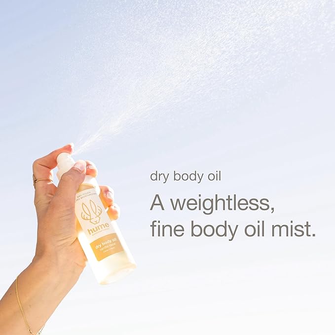 HUME SUPERNATURAL Dry Body Oil Spray - Moisturizing Oil for Dry Skin, After Shower Body Oils for Women and Men, Nourishing, Hydration, Glow, Vanilla Daze, 2-Pack