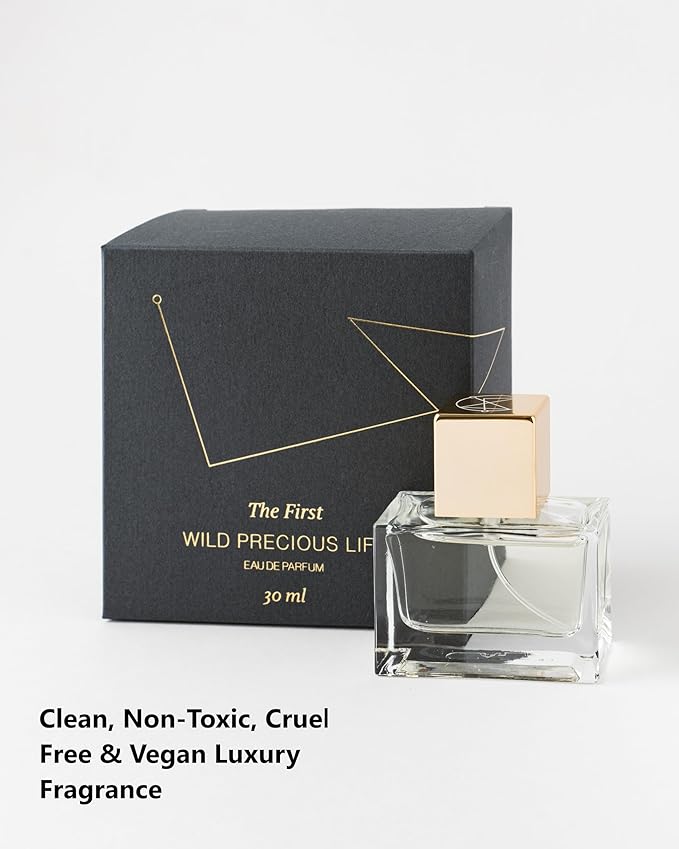 The First Perfume – Clean, Non-Toxic, Cruelty-Free & Vegan Luxury Fragrance with Essential Oils – Bright Citrus, Rose Geranium, Sandalwood & Musk