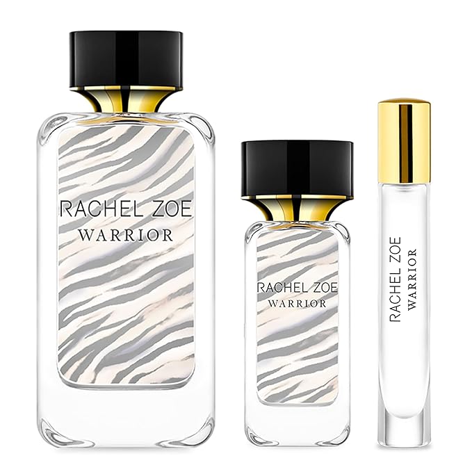RACHEL ZOE Warrior Gift Set - Designer Perfume, Body Spray - Fruity Eau de Parfum Sprays - Ideal Gift Set for Women - 3 pc