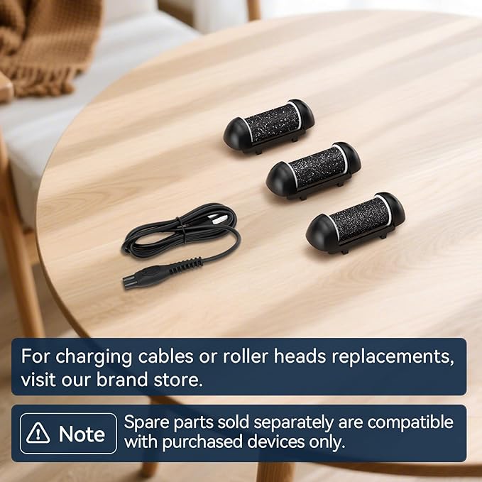 Wea&Hea Electric Callus Remover for Feet with 3 Roller Heads 2 Speed Rechargeable Waterproof Professional Pedicure Kit 17 in 1 Foot File Tools Perfect for Dead Hard Cracked Dry Skin