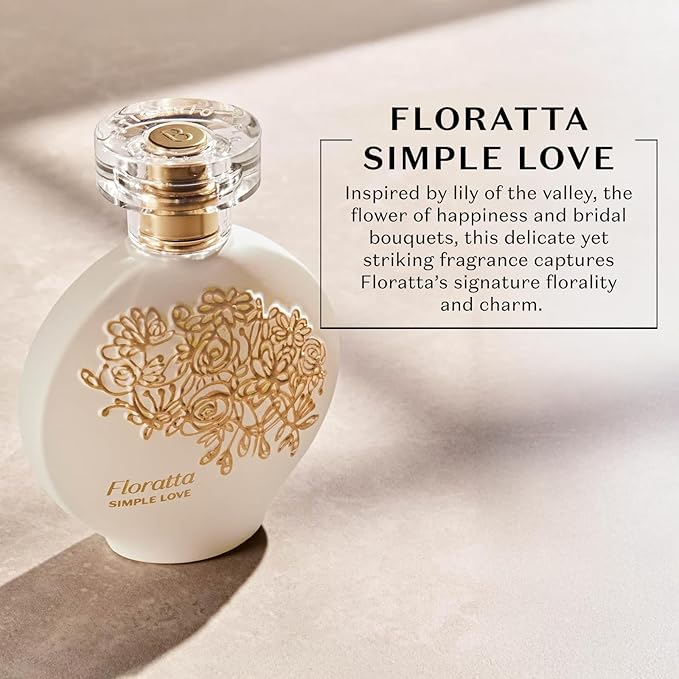O BOTICARIO Floratta Simple Love Eau de Toilette, Long-Lasting Floral Fragrance Perfume for Women, 2.5 Ounce